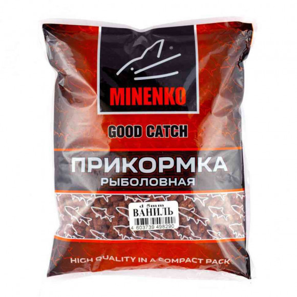 Прикормочный пеллетс Minenko Good Catch 5мм 700г Прикормочный пеллетс Minenko Good Catch 5мм 700г