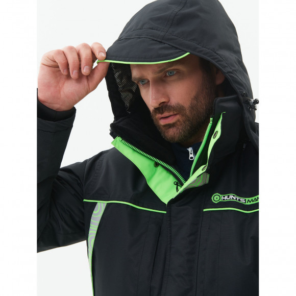 Костюм зимний Huntsman Elbrus ткань Hit Membrane цвет Черный/Лайм Костюм зимний Huntsman Elbrus ткань Hit Membrane цвет Черный/Лайм