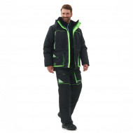 Костюм зимний Huntsman Elbrus ткань Hit Membrane цвет Черный/Лайм Костюм зимний Huntsman Elbrus ткань Hit Membrane цвет Черный/Лайм