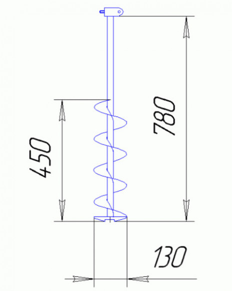Шнек для ледобура Тонар ЛР, все диаметры