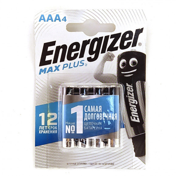 Батарейка Energizer Max Plus LR03, 4шт в блистере