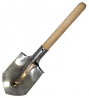 Лопата Следопыт штыковая нержавеющая сталь деревянный черенок (SF-09)