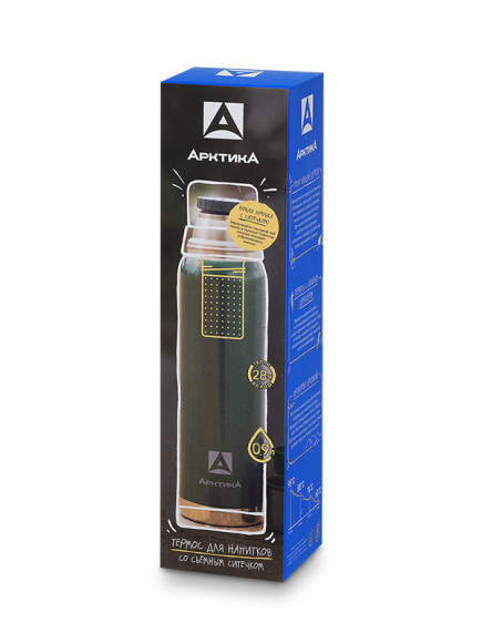 Термос с ситечком узкое горло 0,9л Арктика 106-900С