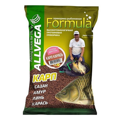 Прикормка Allvega Formula Carp Carassin  0.9кг Тутти фрутти