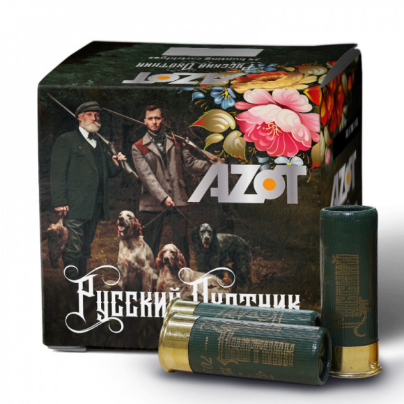 Патрон Азот 12/70 б/к Русский охотник 32 гр. Патрон Азот 12/70 б/к Русский охотник 32 гр.
