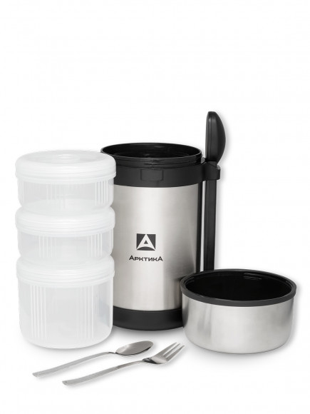 Термос для еды с контейнерами 1,5л Арктика 403-1500 Термос для еды с контейнерами 1,5л Арктика 403-1500