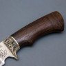 Нож ИП Семин Лорд сталь 95X18 с гравировкой рукоять литье мельхиор Венге