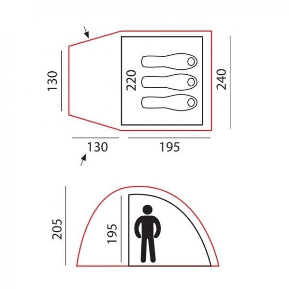 Палатка BTrace Newest 3 (T0510) цвет зеленый/бежевый Палатка BTrace Newest 3 (T0510) цвет зеленый/бежевый