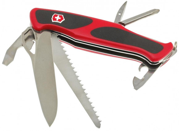 Нож складной Victorinox RangerGrip (0.9663.MC) 12 функций Red/Black