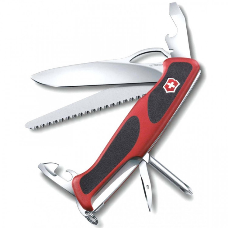 Нож складной Victorinox RangerGrip (0.9663.MC) 12 функций Red/Black