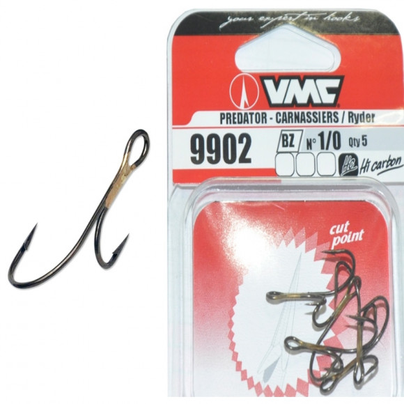 Крючок двойной VMC 9902BZ Double Rider, все размеры