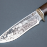 Нож ИП Семин Близнец с гравировкой рукоять литье венге