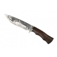 Нож ИП Семин Близнец сталь 95x18 с гравировкой рукоять литье венге