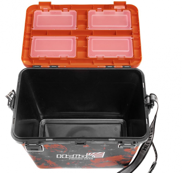 Ящик рыбака зимний Helios SHARK односекционный цвет оранжевый Ящик рыбака зимний Helios SHARK односекционный цвет оранжевый