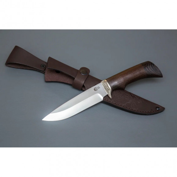 Нож ИП Семин Лазутчик нержавеющая сталь 95x18, рукоять литье ценные породы дерева