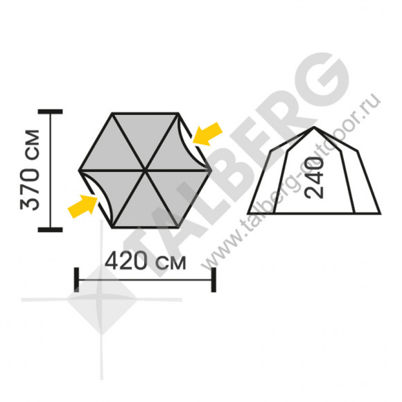 Шатер Talberg  ARBOUR SAHARA  (серый)  TLT-032S