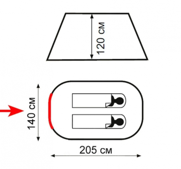 Палатка Totem POP Up 2 TTT-033 V2 цвет зеленый Палатка Totem POP Up 2 TTT-033 V2 цвет зеленый