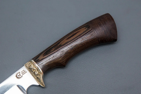 Нож ИП Семин Юнкер сталь 95X18 рукоять литье мельхиор Венге Нож ИП Семин Юнкер сталь 95X18 рукоять литье мельхиор Венге