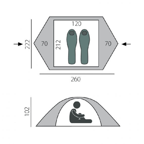 Палатка BTrace Spin 2 (Т0499) зеленый Палатка BTrace Spin 2 (Т0499) зеленый