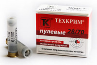 Патрон Техкрим 28/70 пуля шар