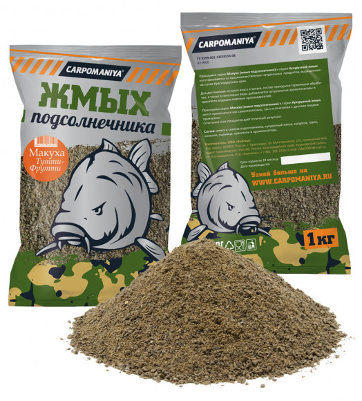 Жмых подсолнечника Карпомания 1кг (сыпуха)