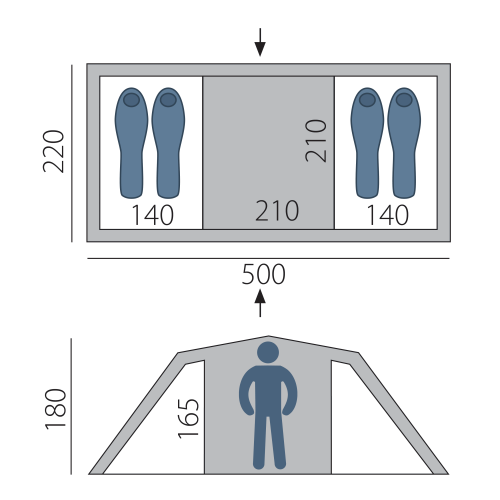 Палатка BTrace Gemini Arten (T0487) цвет синий Палатка BTrace Gemini Arten (T0487) цвет синий