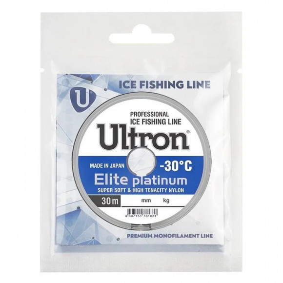 Леска Ultron Elite Platinum 30м цвет серебро