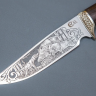 Нож ИП Семин Легионер сталь 95x18 с гравировкой рукоять литье венге