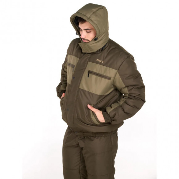 Зимний костюм Тайга Ямал, для охоты и рыбалки, таслан, хаки/песочный Зимний костюм Тайга Ямал, для охоты и рыбалки, таслан, хаки/песочный