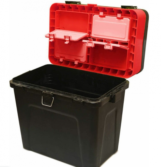 Ящик рыбака зимний Три Кита 380*360*240 (4+4 отделения для приманок) цвет черно-красный Ящик рыбака зимний Три Кита 380*360*240 (4+4 отделения для приманок) цвет черно-красный