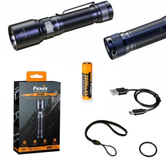 Фонарь Fenix C6 V3.0 ручной профессиональный Фонарь Fenix C6 V3.0 ручной профессиональный