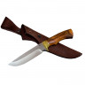 Нож ИП Семин Лорд нержавеющая сталь 65x13 рукоять латунное литье, ценные породы дерева