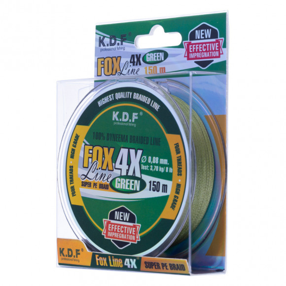 Шнур плетеный KDF Fox Line 150м