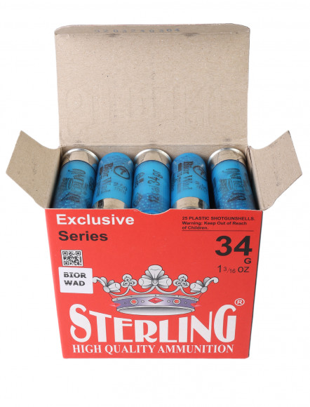 Патрон Sterling 12/70 бесконтейнерный дробь 34 гр.