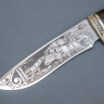 Нож ИП Семин Скиф сталь 95х18 с гравировкой рукоять литье мельхиор венге