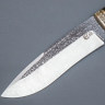 Нож ИП Семин Скиф сталь 95х18 со следами ковки рукоять литье мельхиор венге