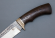 Нож ИП Семин Скиф сталь 95х18 со следами ковки рукоять литье мельхиор венге Нож ИП Семин Скиф сталь 95х18 со следами ковки рукоять литье мельхиор венге
