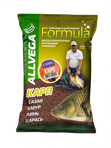 Прикорм Allvega Formula Carp Plum 0.9кг Слива