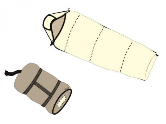 Cпальный мешок Русская охота СК 300, меринос  (до -20С, флис)