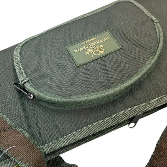 Кейс оружейный Русская охота 125 см (ткань, поролон) хаки / коричневый