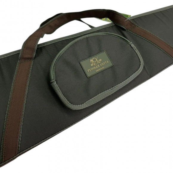 Кейс оружейный Русская охота 125 см (ткань, поролон) хаки / коричневый