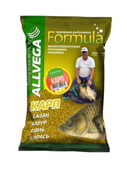 Прикорм Allvega Formula Carp Sweetcorn  0.9кг Кукуруза