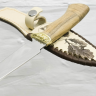 Нож ИП Семин Следопыт сталь 65x13  рукоять  литье ценные породы дерева
