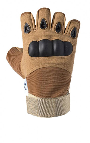 Перчатки тактические IFRIT KRATOS без пальцев цвет бежевый Перчатки тактические IFRIT KRATOS без пальцев цвет бежевый