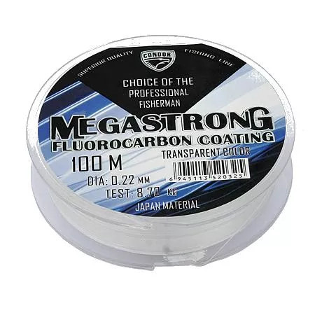 Леска Condor MegaStrong Fluocarbon Coating 100м прозрачная