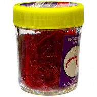 Приманка силиконовая плавающая Kosadaka Мотыль банка 9г цвет красный/темно-красный запах мотыль