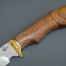 Нож ИП Семин Юнкер сталь 65x13 рукоять латунное литье ценные породы дерева
