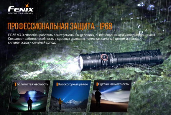 Фонарь Fenix тактический PD35 V3.0 Фонарь Fenix тактический PD35 V3.0