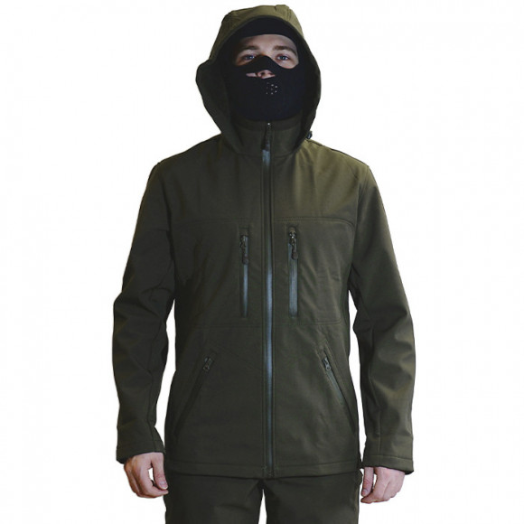 Костюм демисезонный Jager Кросс (Soft Shell на флисе / хаки) р.48-50 / 170-176