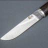 Нож ИП Семин Финский со следами ковки сталь 95х18 рукоять литье древесина венге